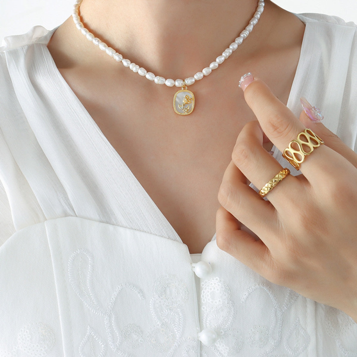 18K Gold-Plated Freshwater Pearl Necklace