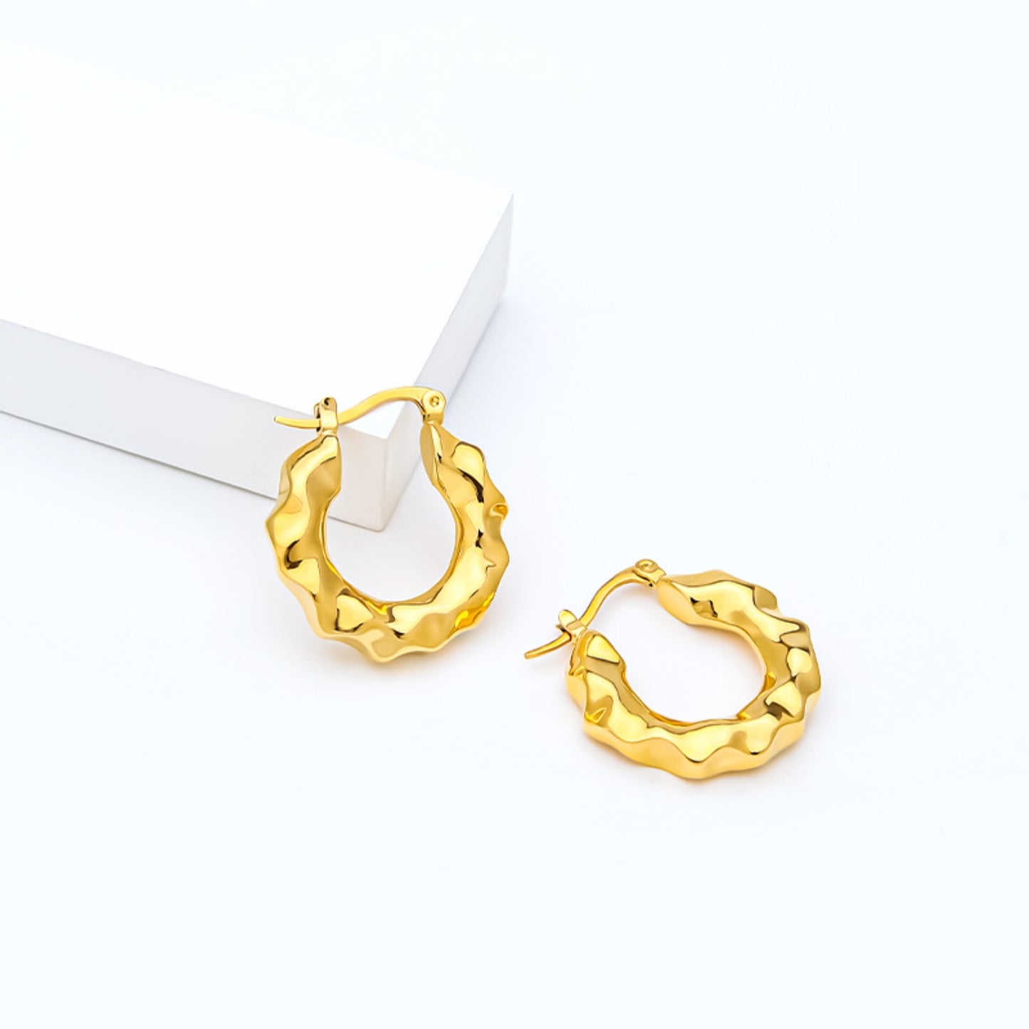 Gold-Plated Huggie Earrings