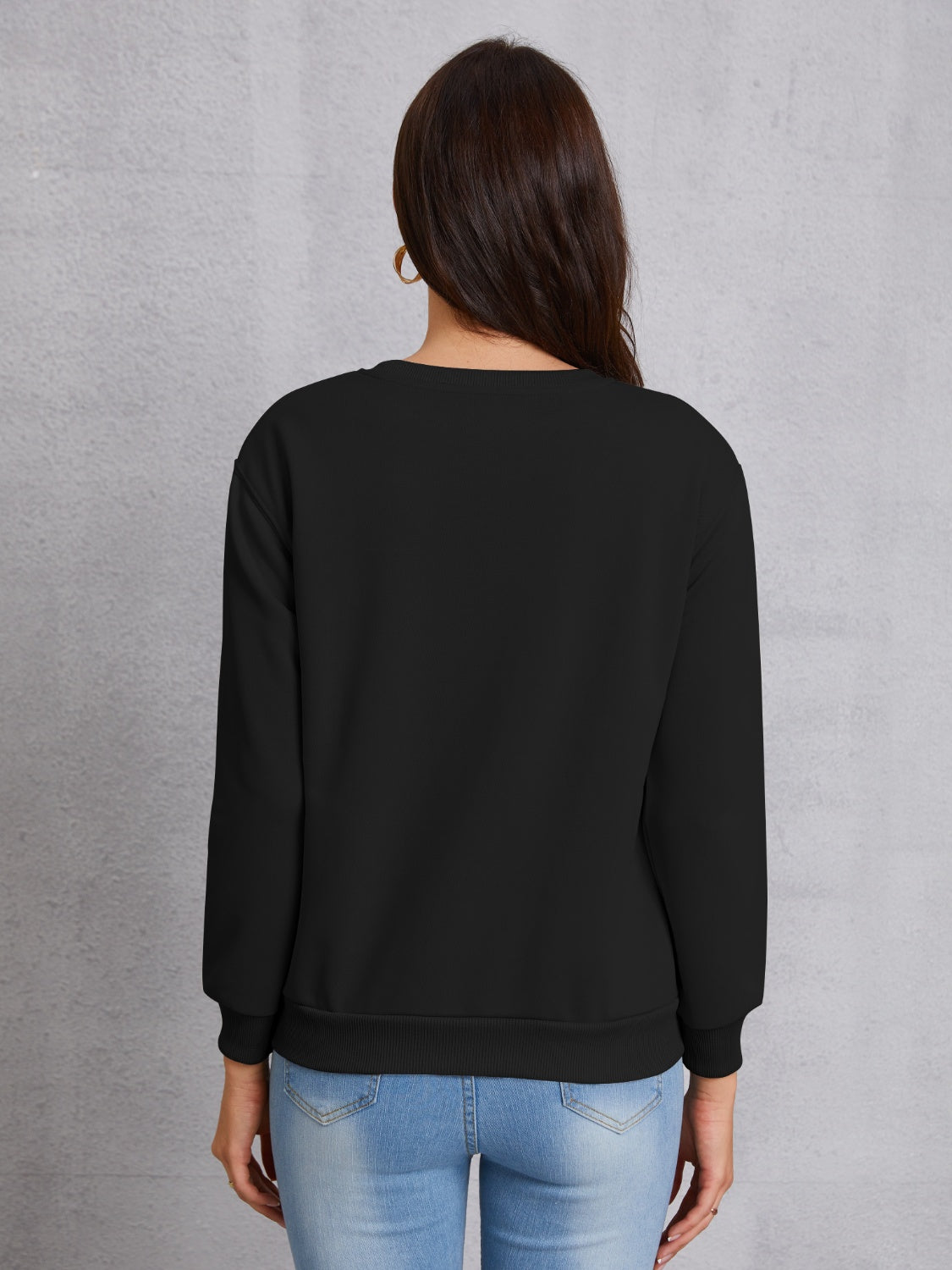 Panda Round Neck Dropped Shoulder Sweatshirt